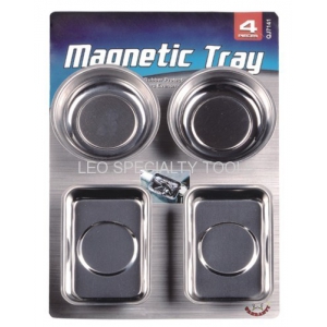 4pcs Magnetic Circle & Rectangle Parts Tray Set
