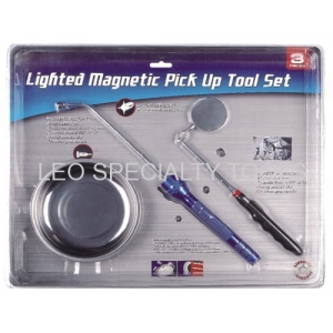 3pcs Professional Magnetic Tool Set Include Pick Up & Tray & Mirror