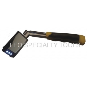Rectangular Inspection Mirror with 3 Rotating LED Lights