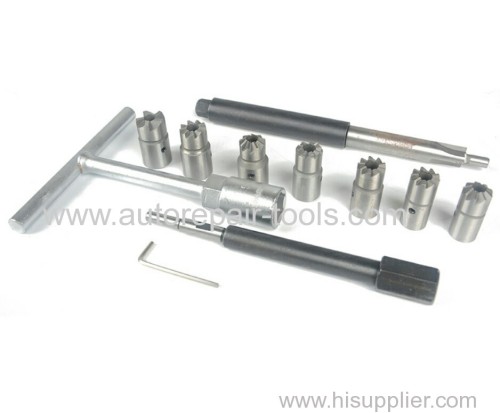 10pcs Laser Diesel Engine Injector Seat Clear Repair Tool Set