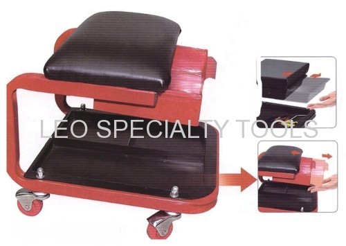 Rolling Mechanics Seat Storage Utility Cart with Casters
